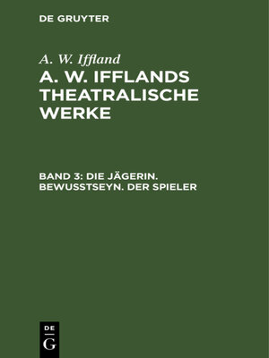 cover image of Die Jägerin. Bewußtseyn. Der Spieler